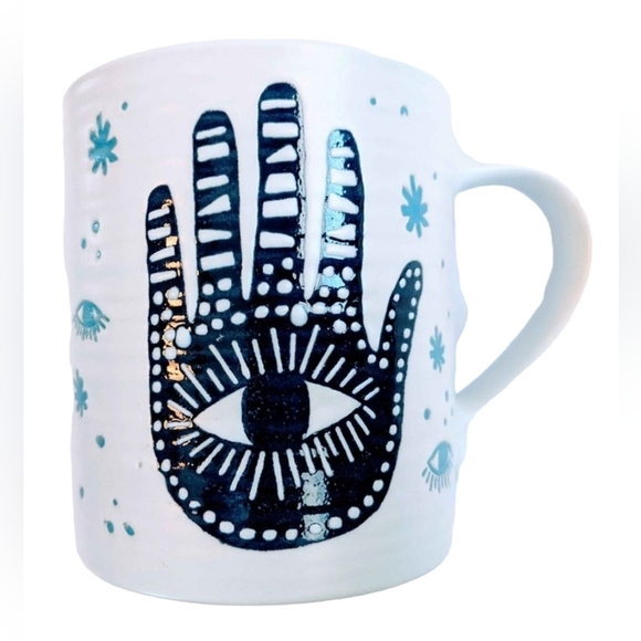 PD Other - PD‎ New Blue and white third eye hamsa mug